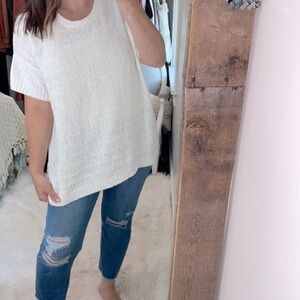 Peyton Promise white knit sweater size 1X